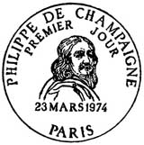 Oblitération 1er jour à Paris le 23 mars 1974