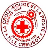 Oblitération 1er jour à Le Creusot et Fort-de-France le 29 novembre 1975