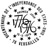 Oblitération 1er jour à Versailles le 15 mai 1976