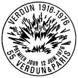 Oblitération 1er jour à Verdun le 12 juin 1976