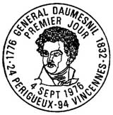 Oblitération 1er jour à Perigueux et Vincennes le 4 septembre 1976