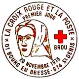 Oblitération 1er jour à Bourg-en-Bresse et Saint-Denis de la Réunion le 20 novembre 1976