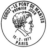 Oblitération 1er jour à Paris le 12 février 1977
