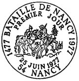 Oblitération 1er jour à Nancy le 25 juin 1977