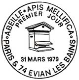 Oblitération 1er jour à Paris et Evian le 31 mars 1979
