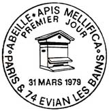 Oblitération 1er jour à Paris et Evian le 31 mars 1979