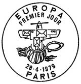 Oblitération 1er jour à Paris et Strasbourg le 28 avril 1979