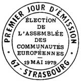 Oblitération 1er jour à Strasbourg le 19 mai 1979