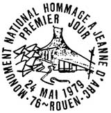Oblitération 1er jour à Rouen le 24 mai 1979