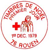 Oblitération 1er jour à Rouen le 1 décembre 1979