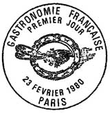 Oblitération 1er jour à Paris le 23 février 1980