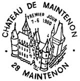 Oblitération 1er jour à Maintenon le 7 juin 1980