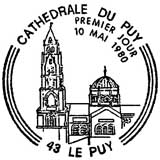 Oblitération 1er jour à Le Puy le 10 mai 1980