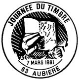 Oblitération 1er jour à Aubiere le 7 mars1981