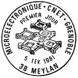 Oblitération 1er jour à Meylan le 5 février 1981