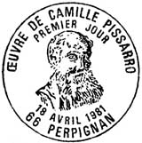 Oblitération 1er jour à Perpignan le 18 avril 1981