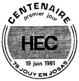 Oblitération 1er jour à Jouy-en-Josas le 19 juin 1981