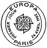 Oblitération 1er jour à Paris et Strasbourg le 24 avril 1982