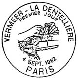 Oblitération 1er jour à Paris le 4 septembre 1982