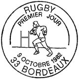Oblitération 1er jour à Bordeaux le 9 octobre 1982
