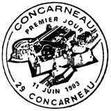 Oblitération 1er jour à Comcarneau le 11 juin 1983