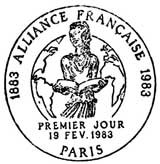 Oblitération 1er jour à Paris le 19 février 1983
