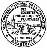 Oblitération 1er jour à Marseille le 21 mai 1983
