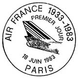 Oblitération 1er jour à Paris le 18 juin 1983