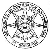 Oblitération 1er jour à Bordeaux le 22 septembre 1983
