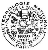 Oblitération 1er jour à Paris le 22 octobre 1983