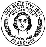 Oblitération 1er jour à Auxerre le 5 novembre 1983