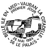 Oblitération 1er jour à Belle-ile-en-Mer le 26 mai 1984