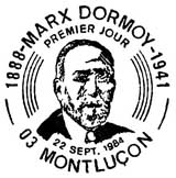 Oblitération 1er jour à Montluçon le 22 septembre 1984
