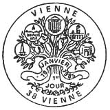Oblitération 1er jour à Vienne le 19 janvier 1985