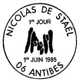 Oblitération 1er jour à Antibes le 1 juin 1985