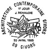 Oblitération 1er jour à Givors le 20 avril 1985