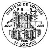 Oblitération 1er jour à Loches le 14 juin 1986