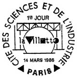 Oblitération 1er jour à Paris le 14 mars 1986