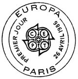 Oblitération 1er jour à Paris et Strasbourg le 26 avril 1986