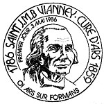 Oblitération 1er jour à Curé d'Ars, Ars-sur Formans et Dardilly le 3 mai 1986
