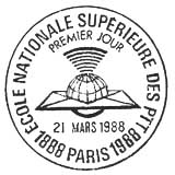 Oblitération 1er jour à  Paris le 21 mars 1988