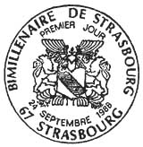 Oblitération 1er jour à Strasbourg le 24 septembre 1988