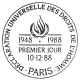 Oblitération 1er jour à Paris le 10 décembre 1988