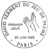 Oblitération 1er jour à Paris le 20 juin 1989