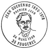 Oblitération 1er jour à Fougères le 24 mars 1990