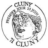 Oblitération 1er jour à Cluny le 23 juin 1990
