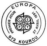Oblitération 1er jour à Strasbourg le 27 avril 1991