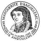 Oblitération 1er jour à Angoulême le 11 avril 1992