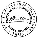 Oblitération 1er jour à Paris le 20 novembre 1992