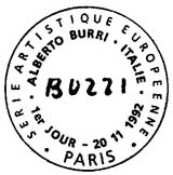 Oblitération 1er jour à Paris le 20 novembre 1992